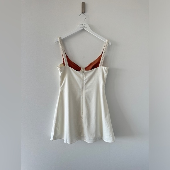 HOUSE OF CB Cassandra White Lace Satin Mini Dress L - Picture 12 of 14